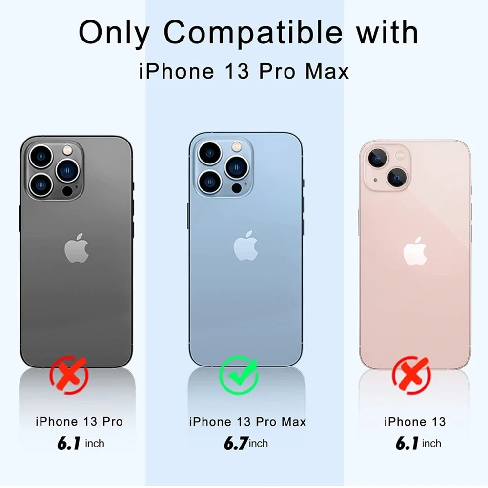 iPhone 13 Pro Max Case,Slim Gel Rubber Full Body Protection Shockproof- Black